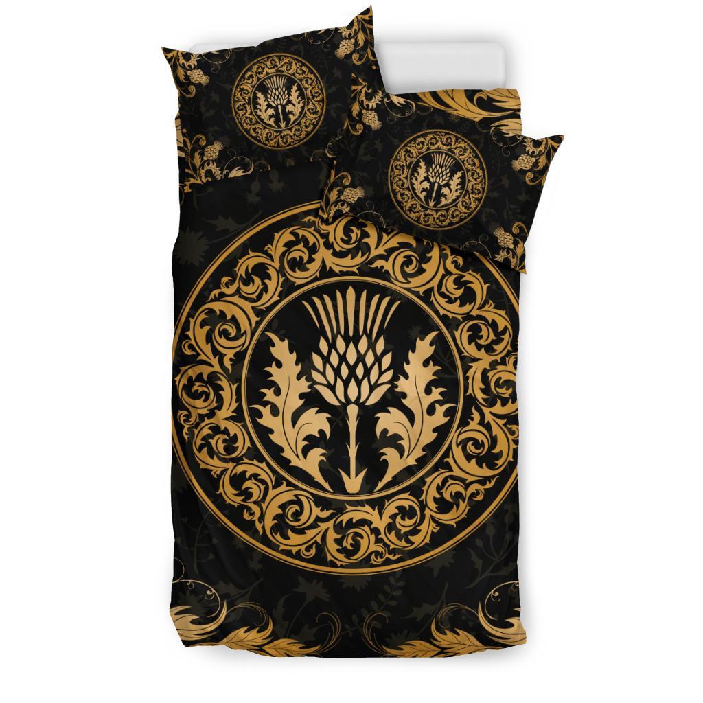 Scotland Thistle Royal Golden Bedding Set - Vibe Hoodie Shop