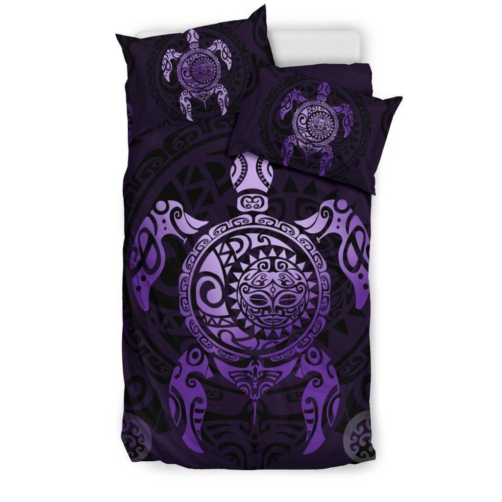 Maori Turtle Bedding Set Violet - Vibe Hoodie Shop