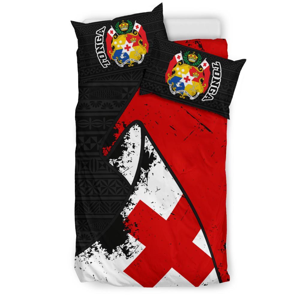 Tonga Special Grunge Flag Bedding Set - Vibe Hoodie Shop