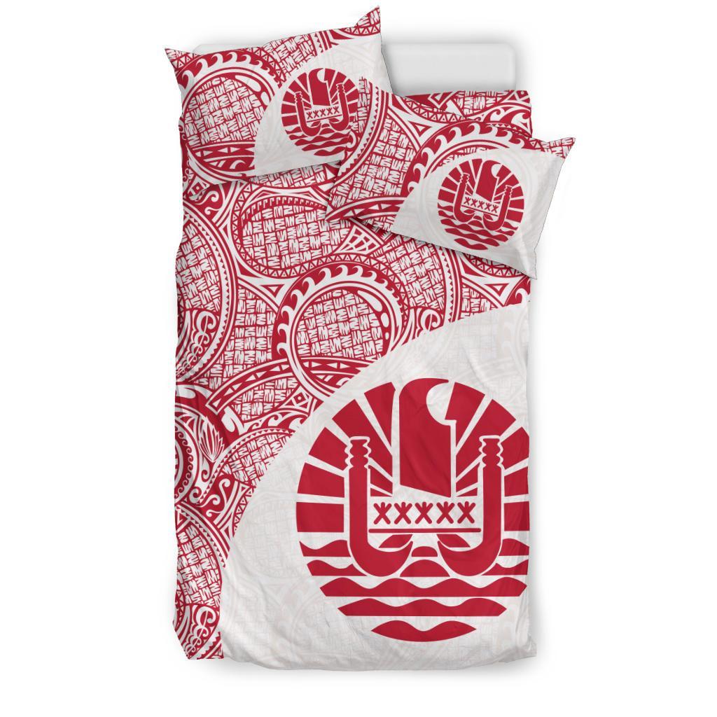 Tahiti Polynesian Bedding Sets Coat Of Arms - Wave Style - Vibe Hoodie Shop