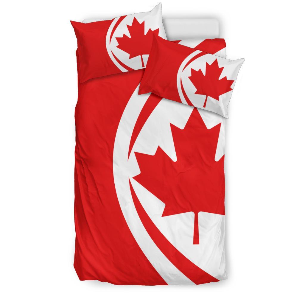 Canada Maple Leaf Bedding Set - Circle Style - Vibe Hoodie Shop