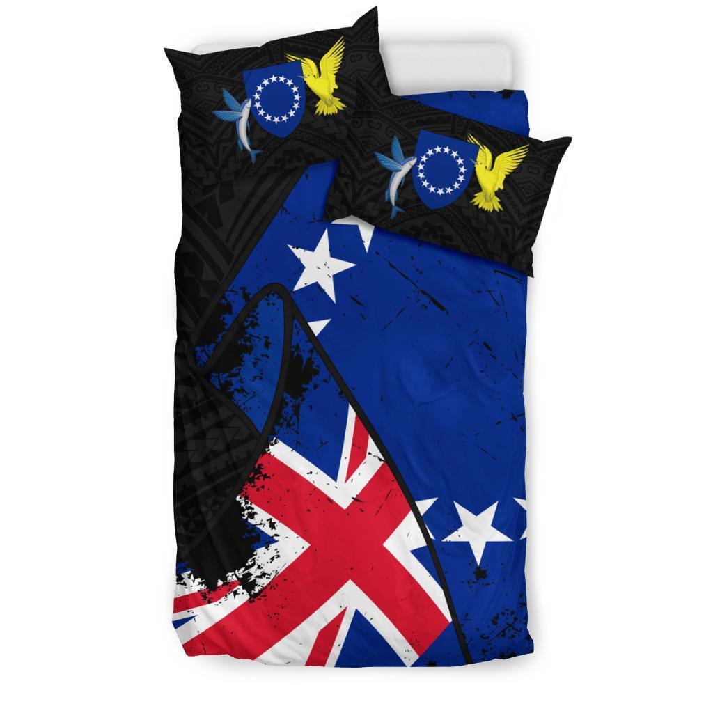 Cook Islands Special Grunge Flag Bedding Set - Vibe Hoodie Shop