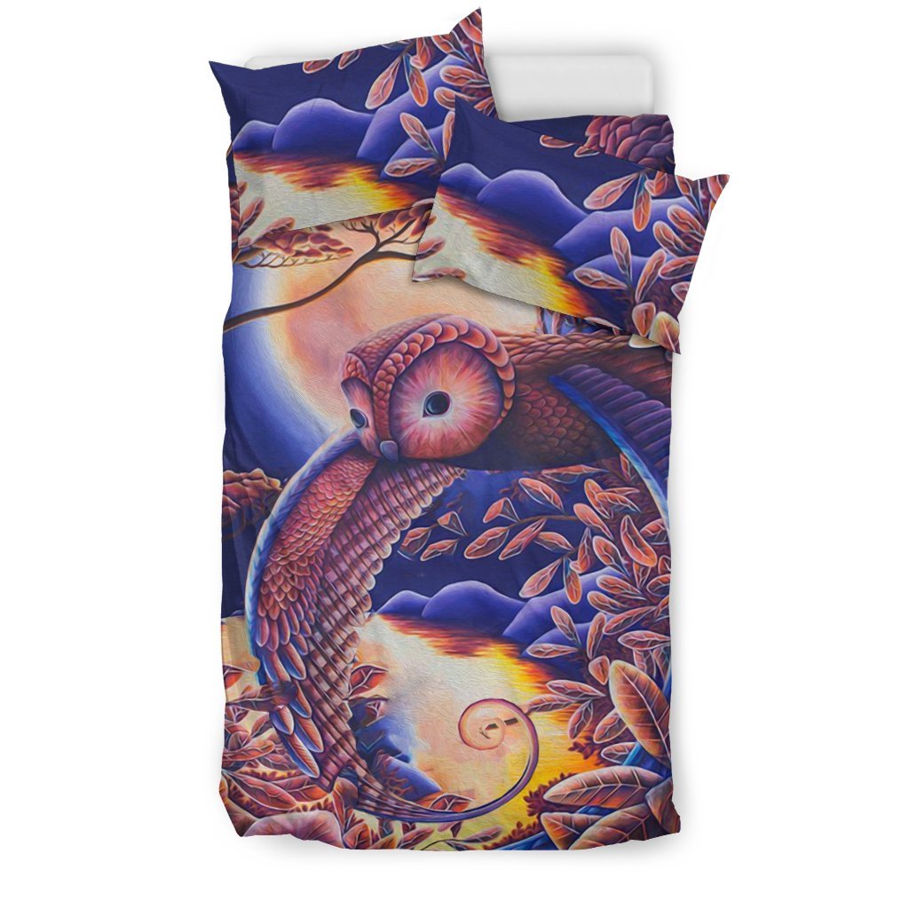 Morepork Art New Zealand Bedding Set - Vibe Hoodie Shop