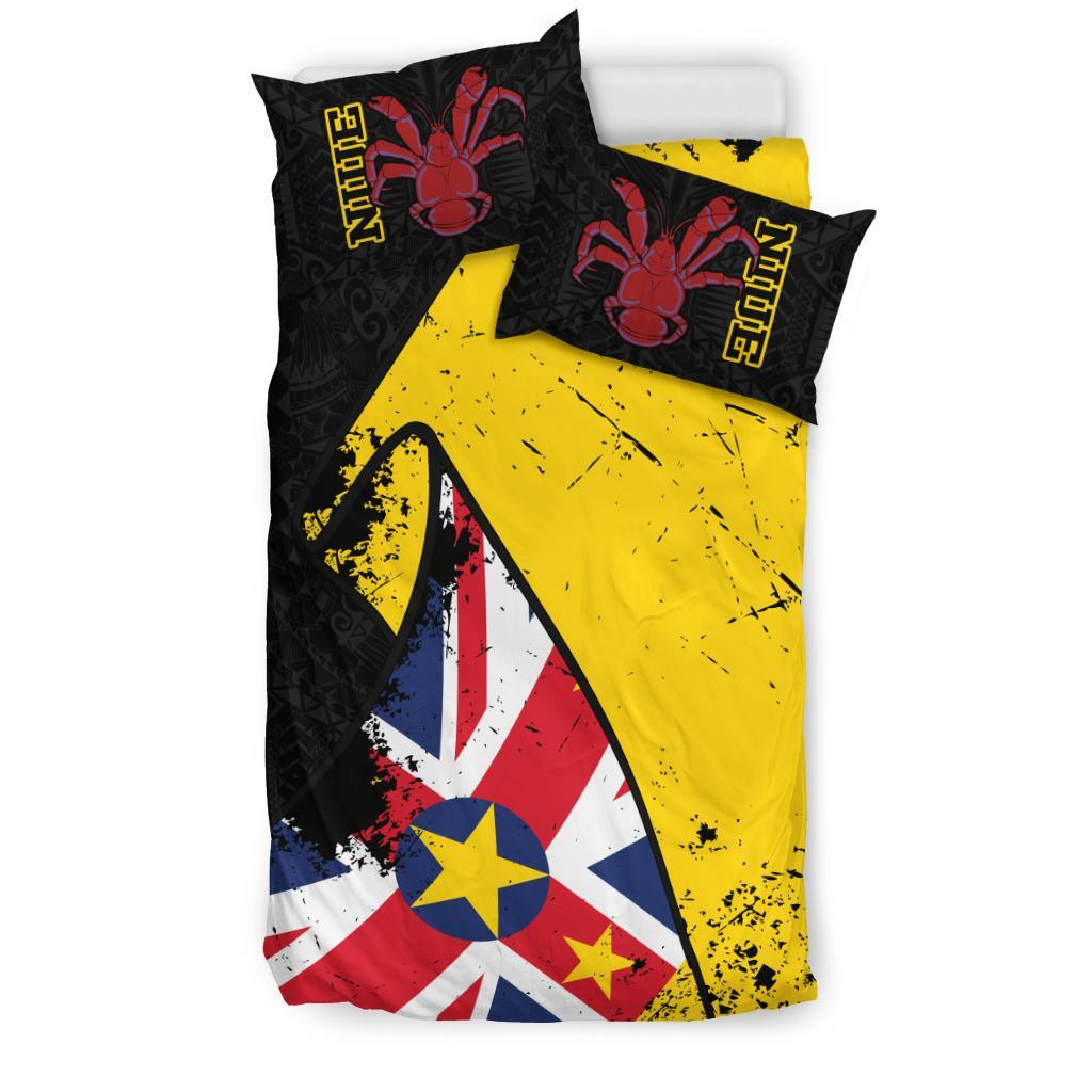 Niue Special Grunge Flag Bedding Set - Vibe Hoodie Shop