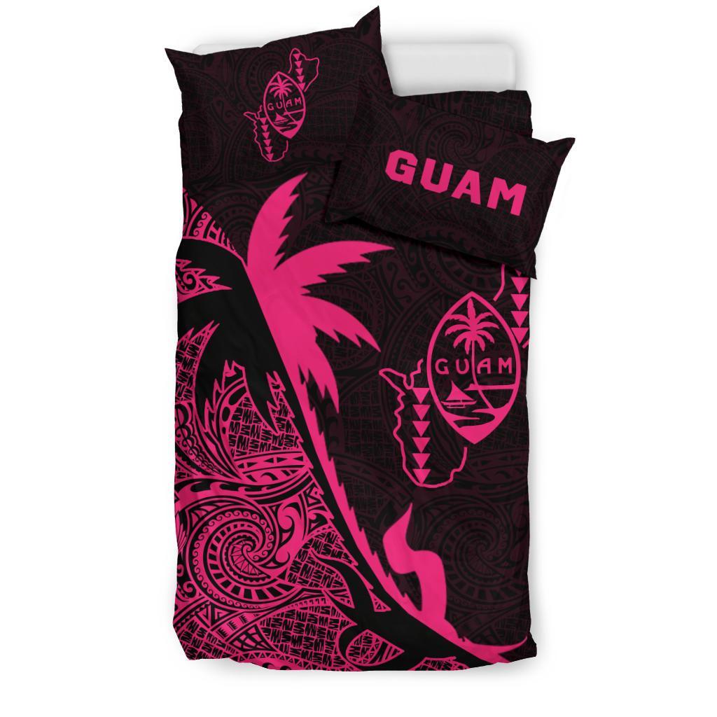 Guam Coconut Tree Bedding Set Pink - Vibe Hoodie Shop