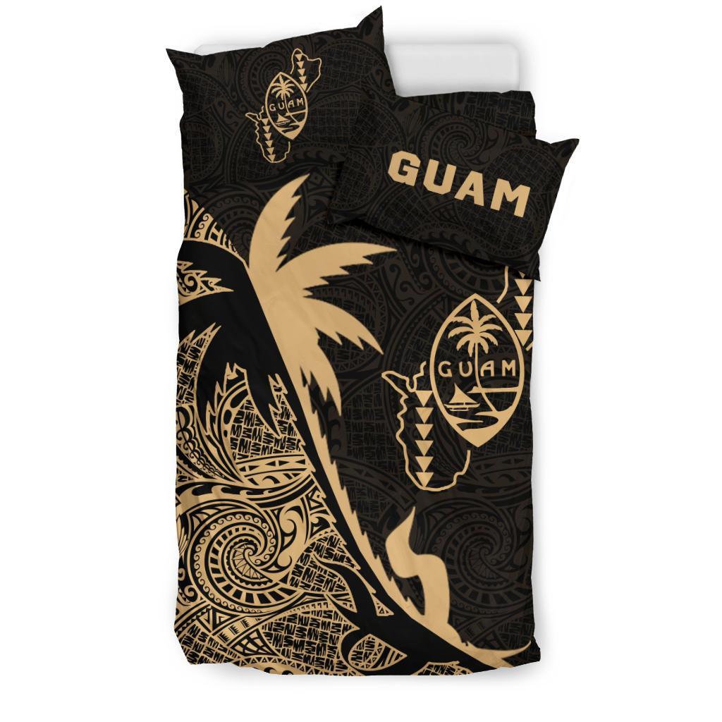 Guam Coconut Tree Bedding Set Gold - Vibe Hoodie Shop