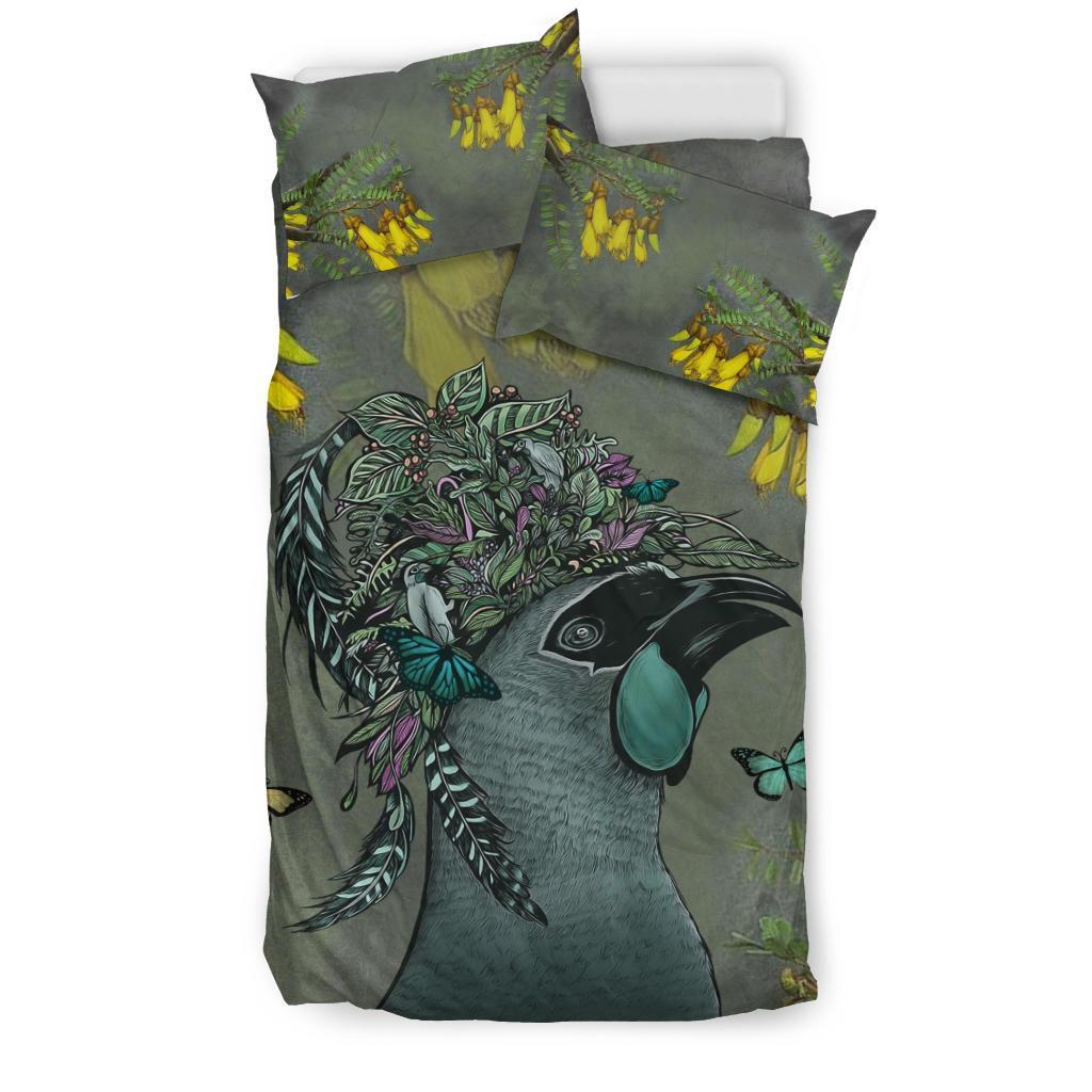 New Zealand Bedding Set, Huia Bird Duvet Cover And Pillow Case - Vibe Hoodie Shop