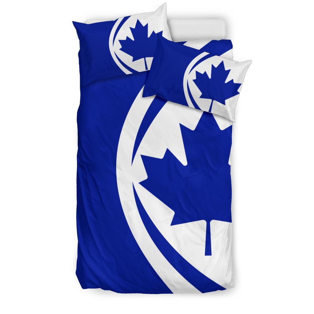 Canada Maple Leaf Bedding Set - Circle Style 02 - Vibe Hoodie Shop