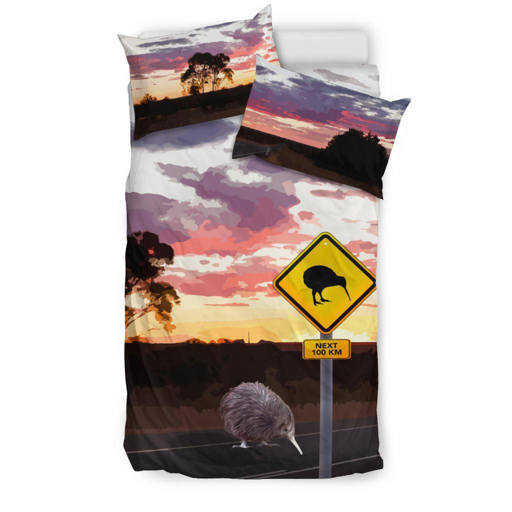 New Zealand Bedding Set, Kiwi Bird Duvet Cover And Pillow Case - Vibe Hoodie Shop