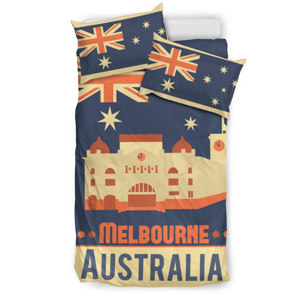 Bedding Sets - Melbourne Bed St Patrick Aus Flag Vintage Sets - Vibe Hoodie Shop