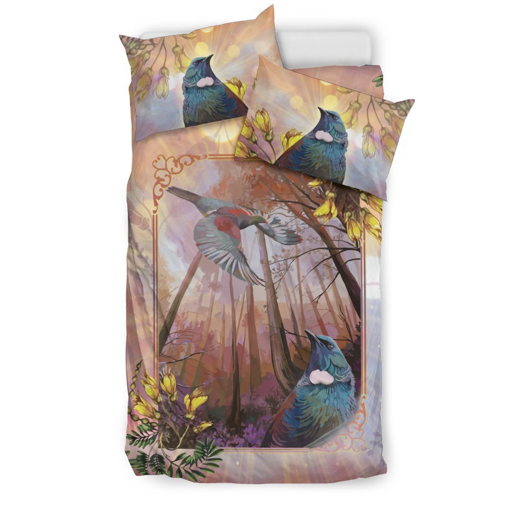 New Zealand Bedding Set, Fairy Bluebird Duvet Cover And Pillow Case - Vibe Hoodie Shop