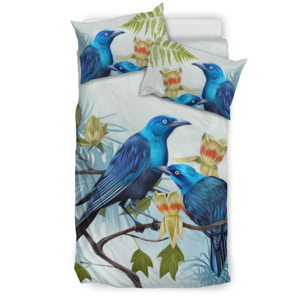 New Zealand Bedding Set, Tui Bird Duvet Cover And Pillow Case - Vibe Hoodie Shop