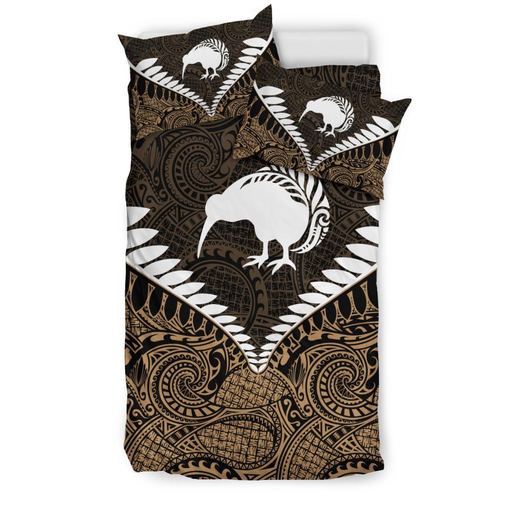 New Zealand Koru Bedding Set, Kiwi Bird Duvet Cover And Pillow Case 03 - Vibe Hoodie Shop