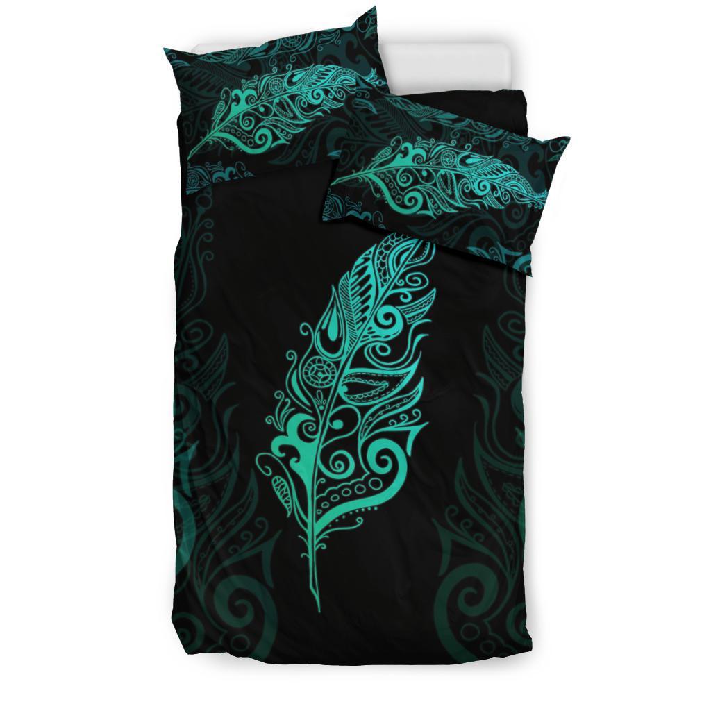 Light Silver Fern New Zealand Bedding Set - Mint - Vibe Hoodie Shop