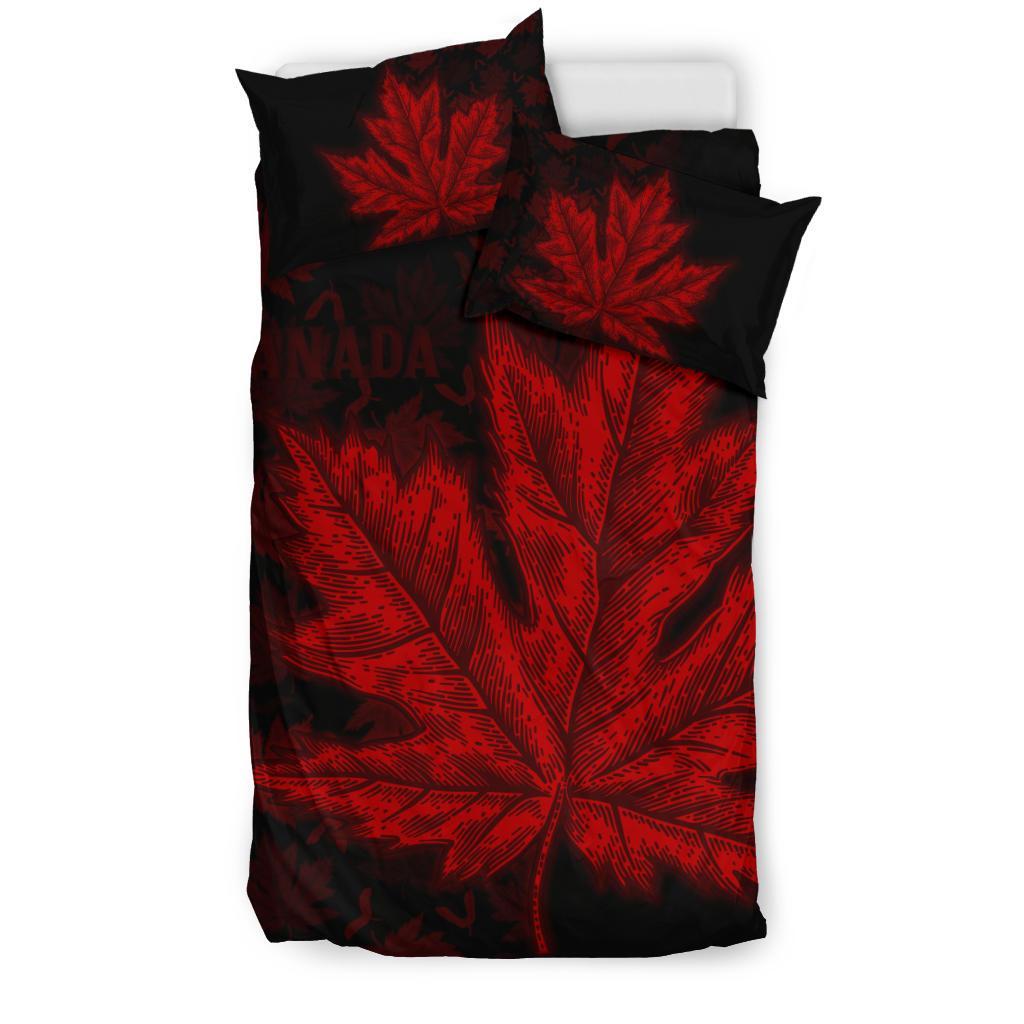 Canada Highlight Maple Leaf Bedding Set - Vibe Hoodie Shop