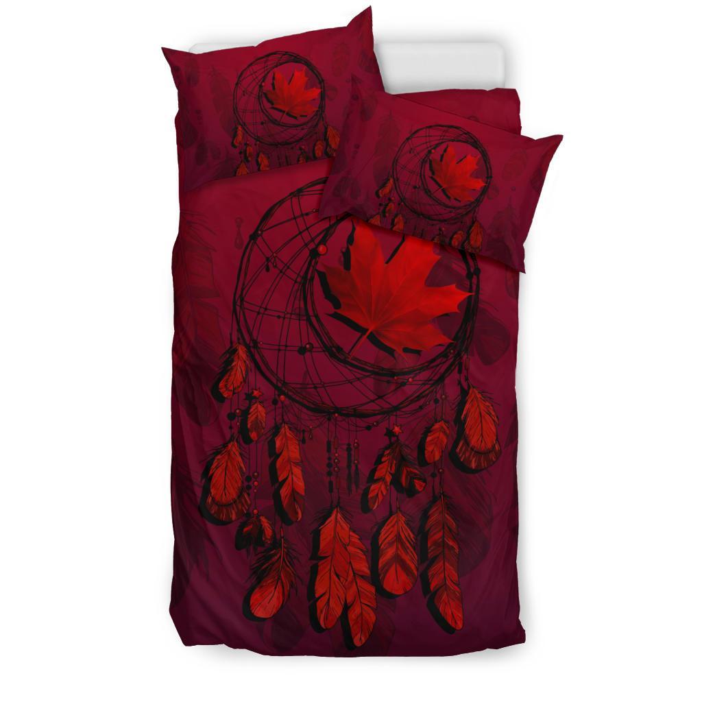 Canada Maple Leaf Dreamcatcher Bedding Set - Vibe Hoodie Shop