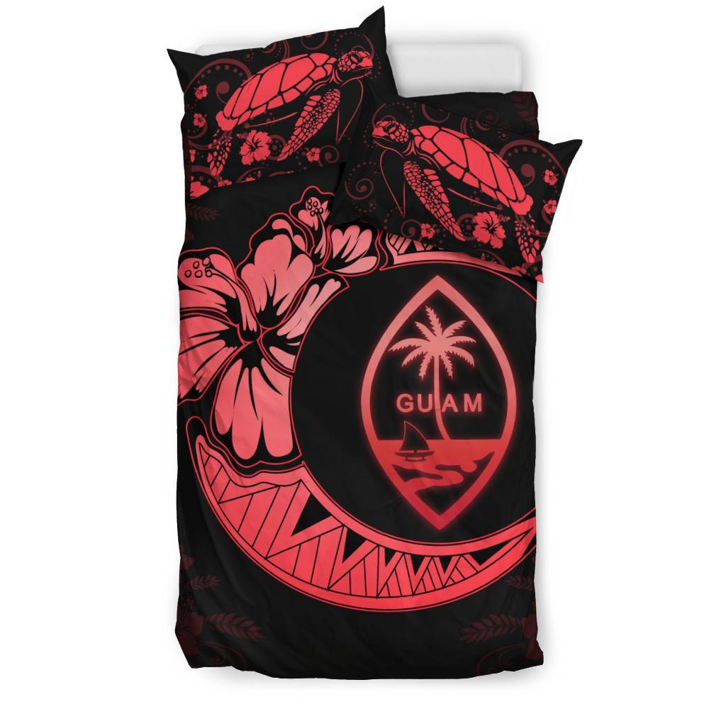 Guam Moon Bedding Set Red - Vibe Hoodie Shop