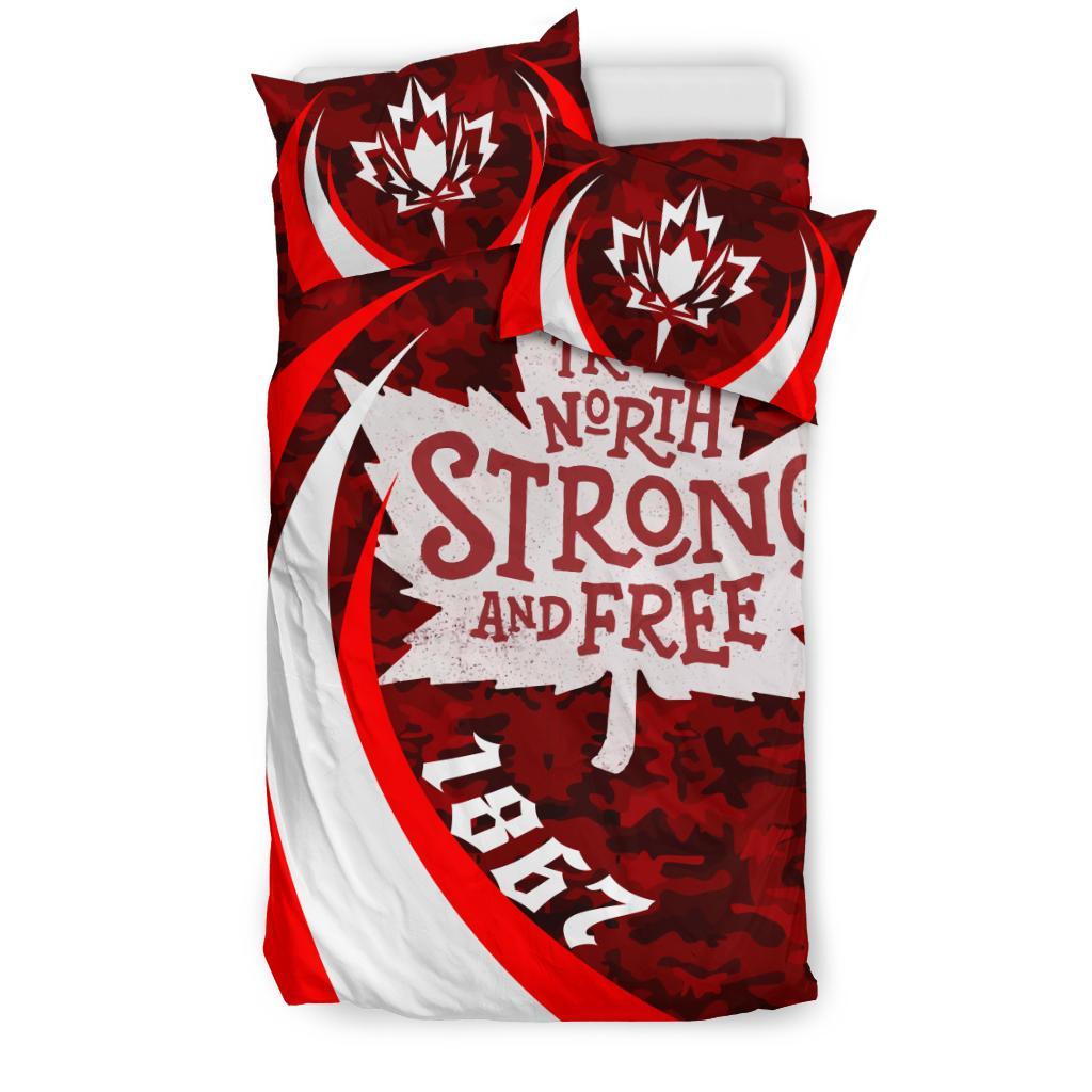 Canada - True North Strong And Free Bedding Set - Vibe Hoodie Shop