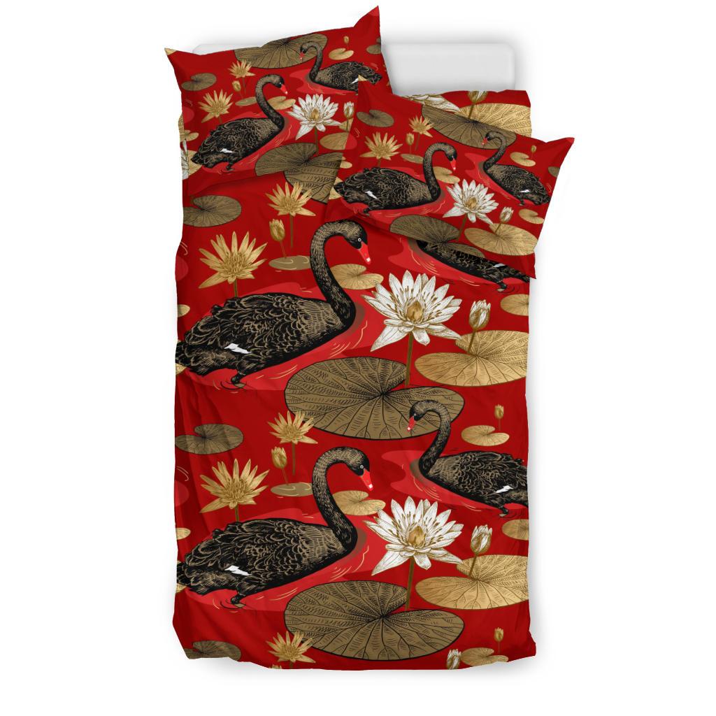 Australia Bedding Sets - Swans Bed Lake Landscape Art Sets - Vibe Hoodie Shop