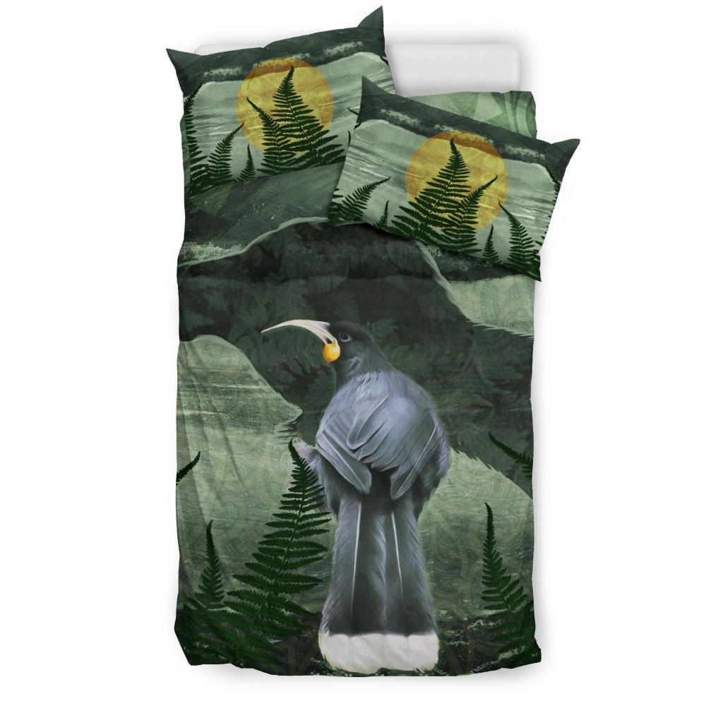 New Zealand Bedding Set, Huia Bird Duvet Cover And Pillow Case - Vibe Hoodie Shop