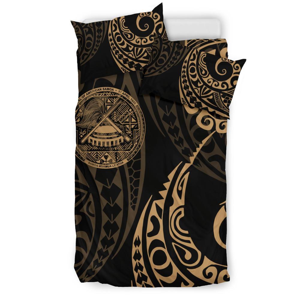 American Samoa Polynesian Bedding Set - Tattoo Style 02 - Vibe Hoodie Shop