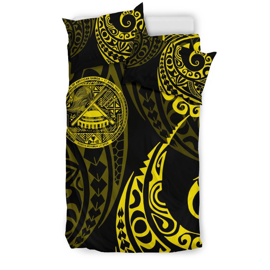 American Samoa Polynesian Bedding Set - Tattoo Style 08 - Vibe Hoodie Shop