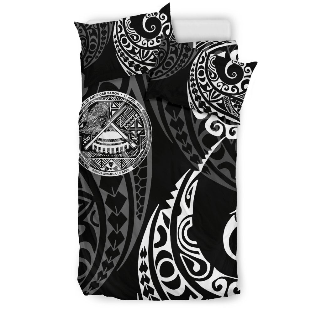 American Samoa Polynesian Bedding Set - Tattoo Style 04 - Vibe Hoodie Shop