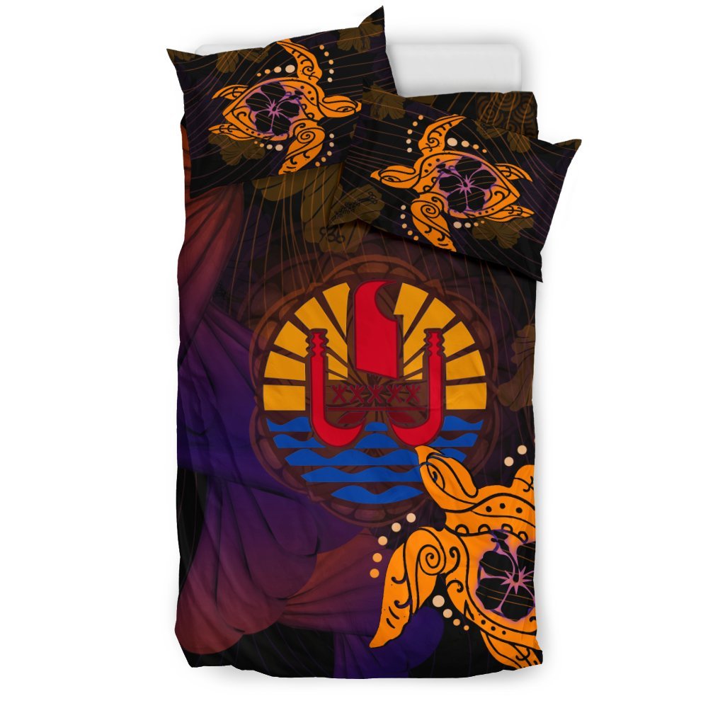 French Polynesia Bedding Set Turtle - Vibe Hoodie Shop