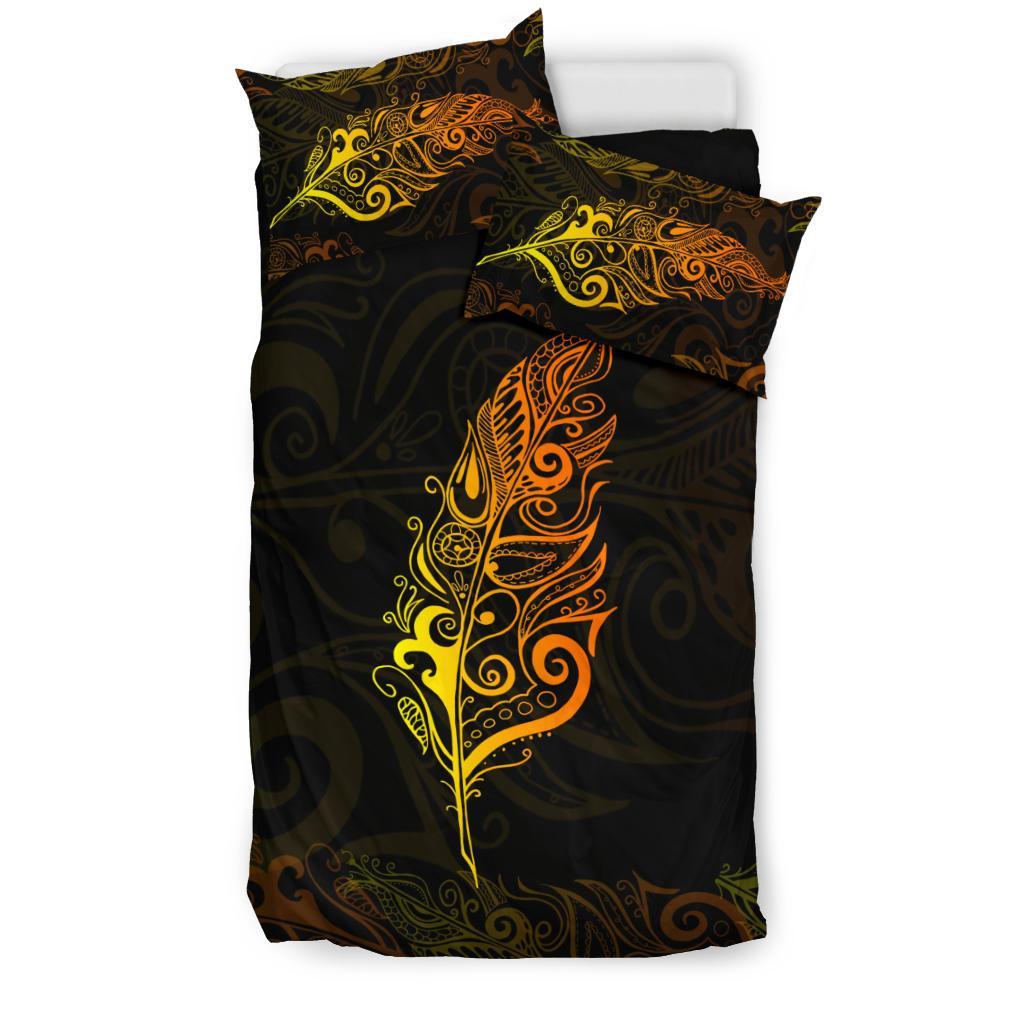 Light Silver Fern New Zealand Bedding Set - Sunrise Vibe - Vibe Hoodie Shop