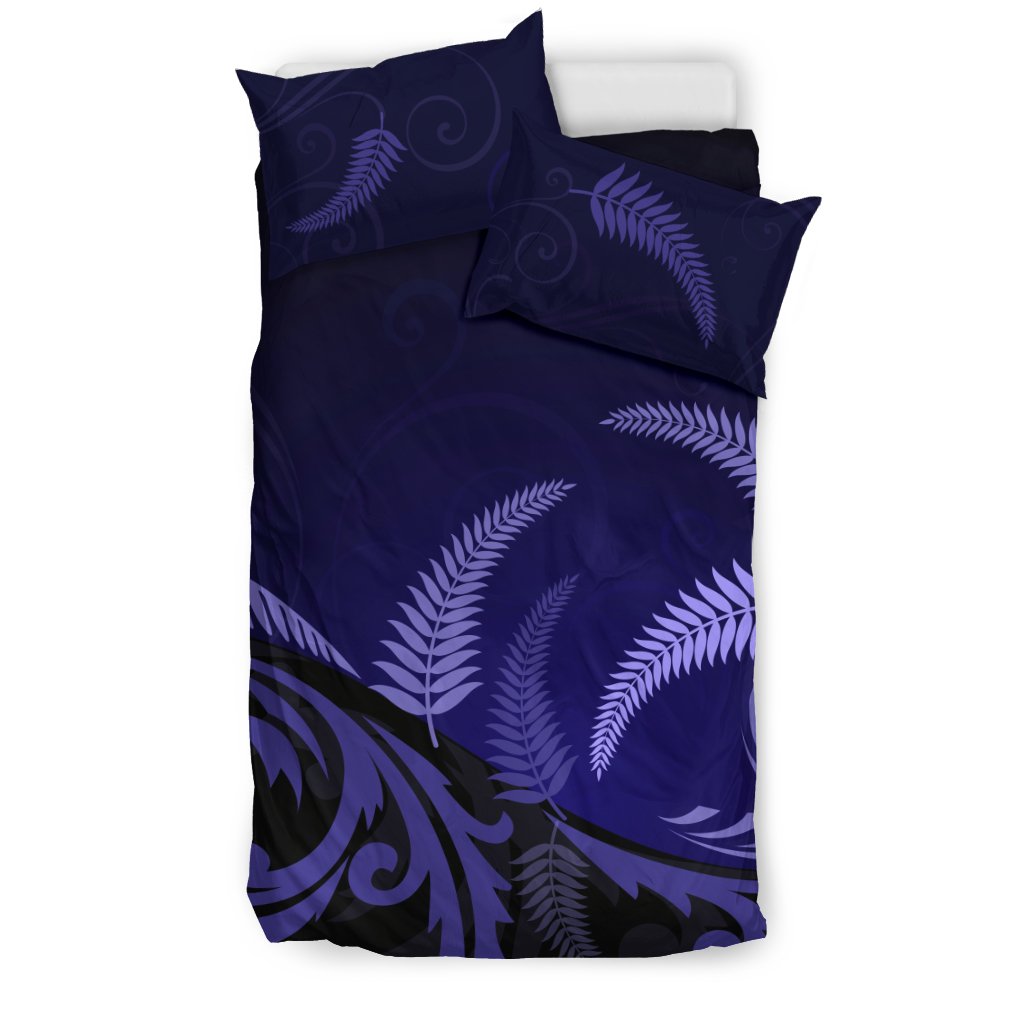New Zealand Silver Fern Bedding Set - Navy - Vibe Hoodie Shop