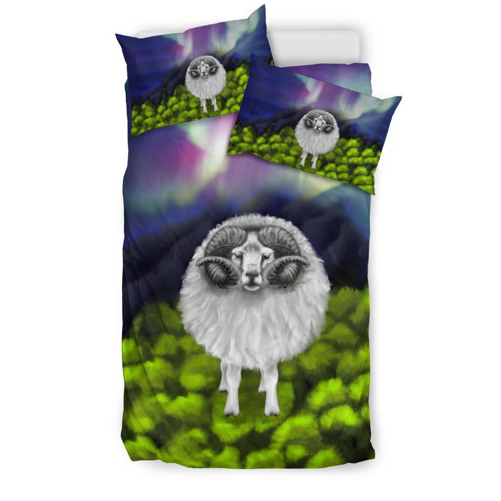 New Zealand Sheep Bedding Set Southern Lights - Vibe Hoodie Shop