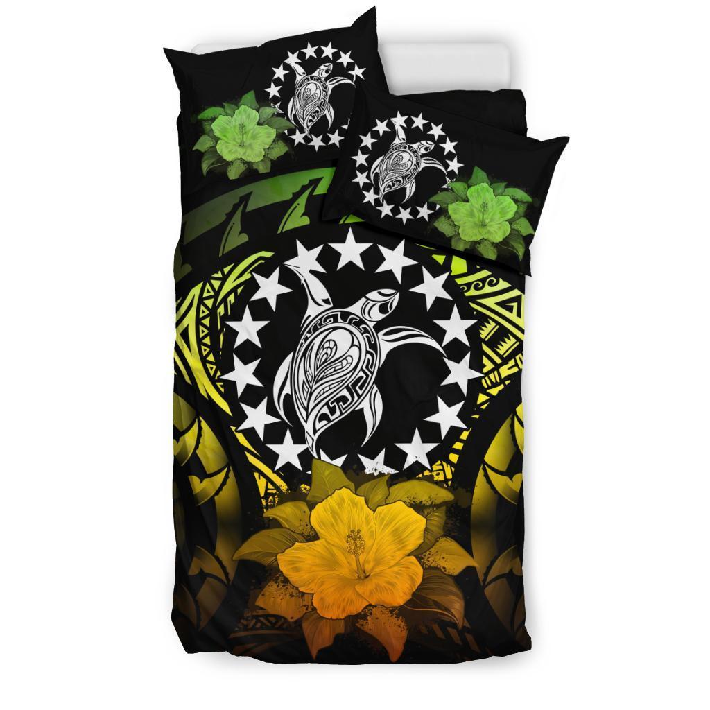 Cook Islands Reggae Hibiscus Bedding Set - Vibe Hoodie Shop