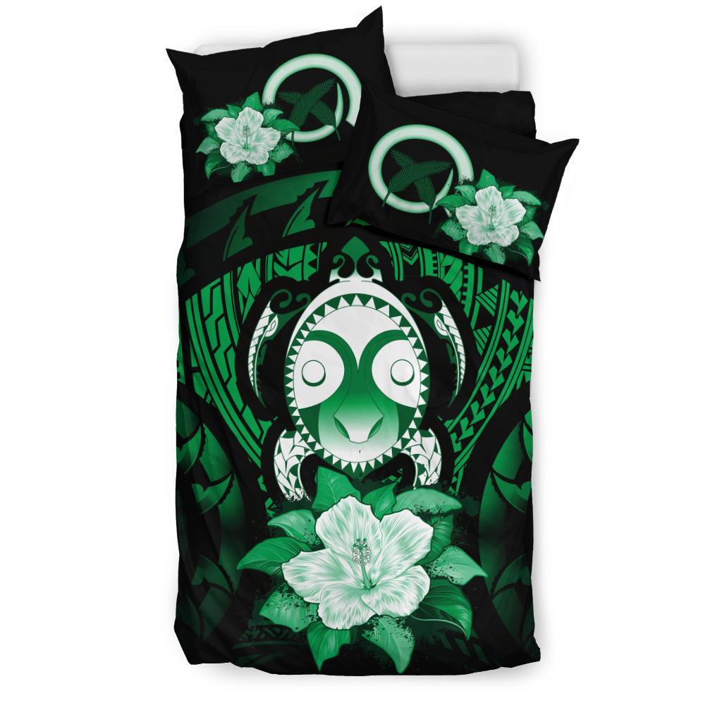 Vanuatu Green Hibiscus Bedding Set - Vibe Hoodie Shop