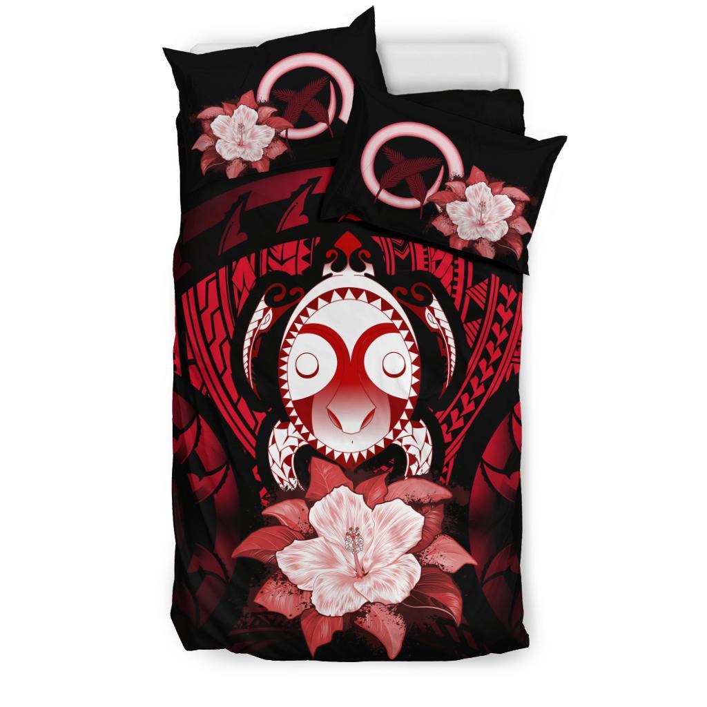 Vanuatu Red Hibiscus Bedding Set - Vibe Hoodie Shop