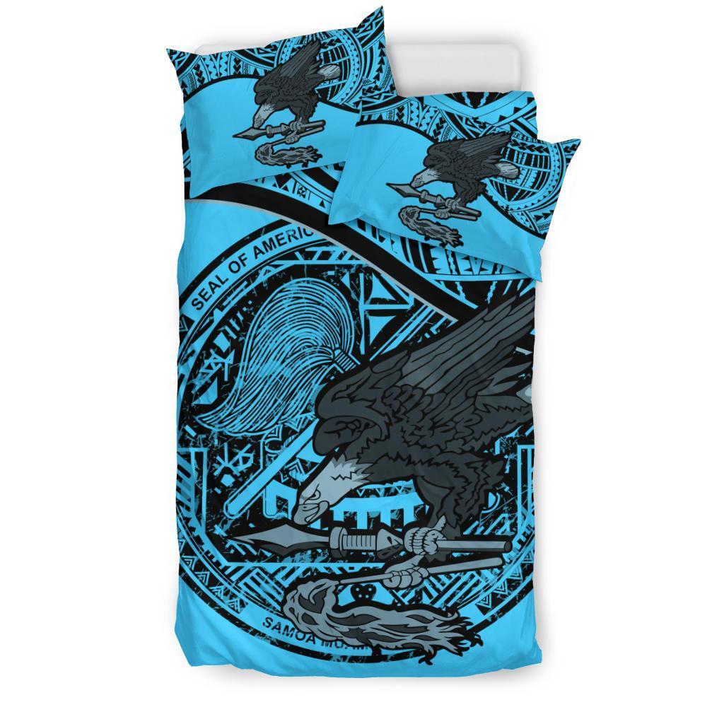 American Samoa Bedding Set Blue - Vibe Hoodie Shop