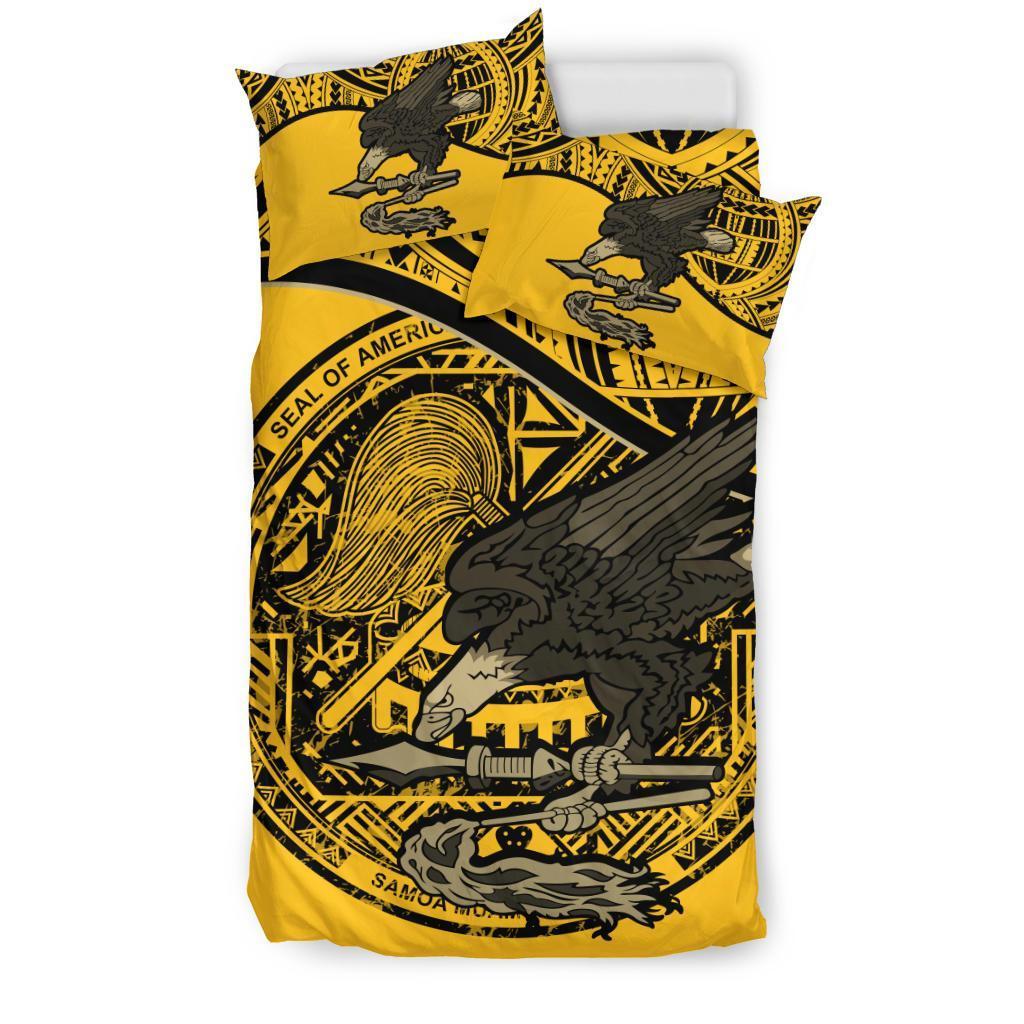 American Samoa Bedding Set Yellow - Vibe Hoodie Shop