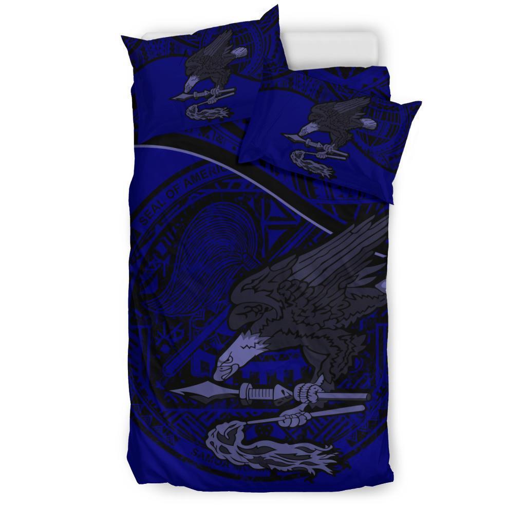 American Samoa Dark Bedding Set Dark Blue - Vibe Hoodie Shop