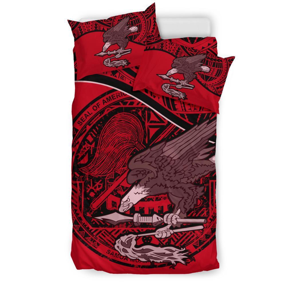 American Samoa Bedding Set Red - Vibe Hoodie Shop