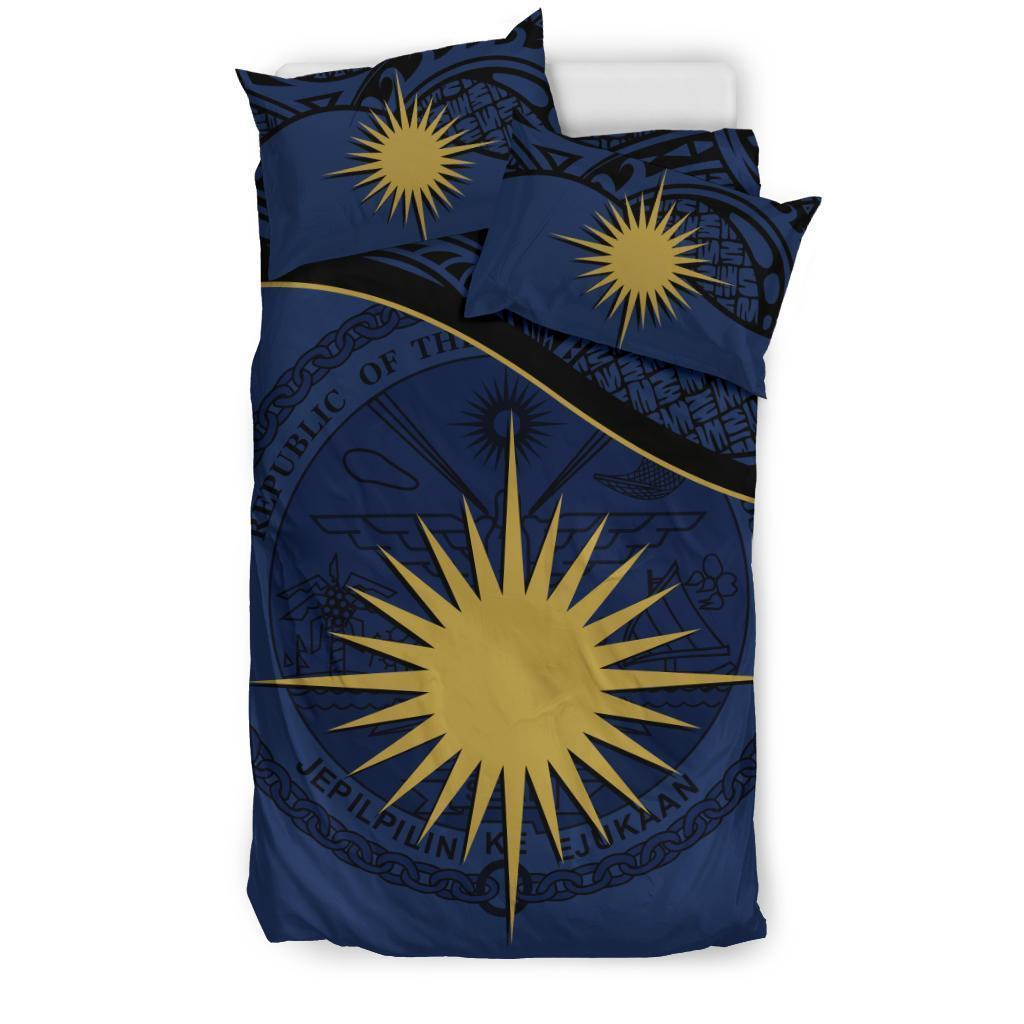 Marshall Islands Bedding Set Dark Blue - Vibe Hoodie Shop