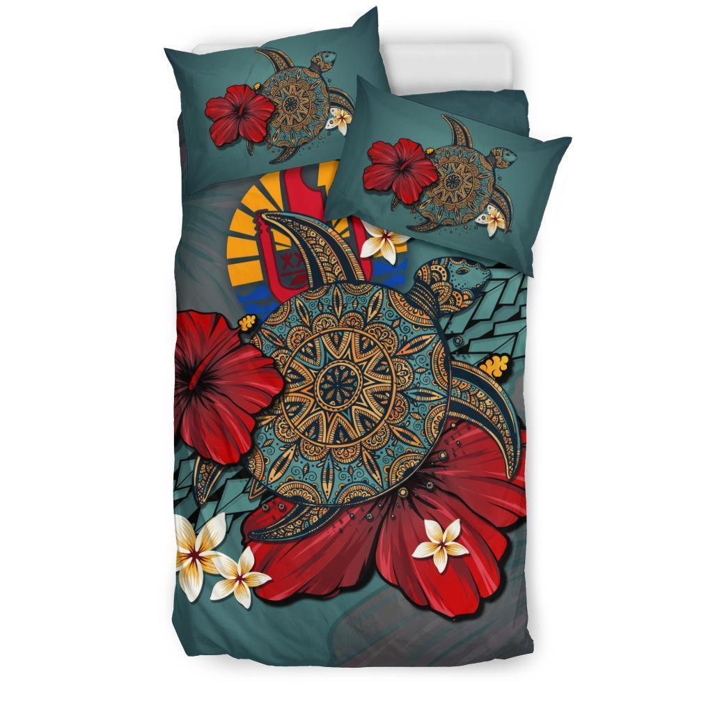 Tahiti Bedding Set - Blue Turtle Tribal - Vibe Hoodie Shop