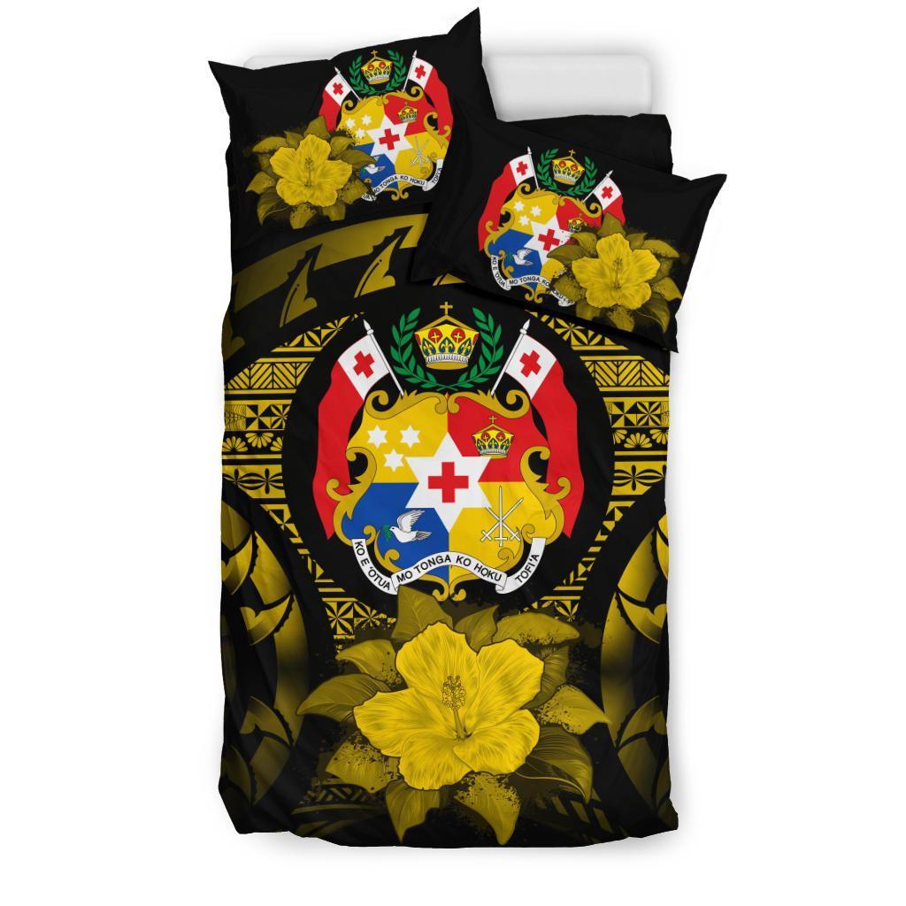 Tonga Yellow Hibiscus Bedding Set - Vibe Hoodie Shop