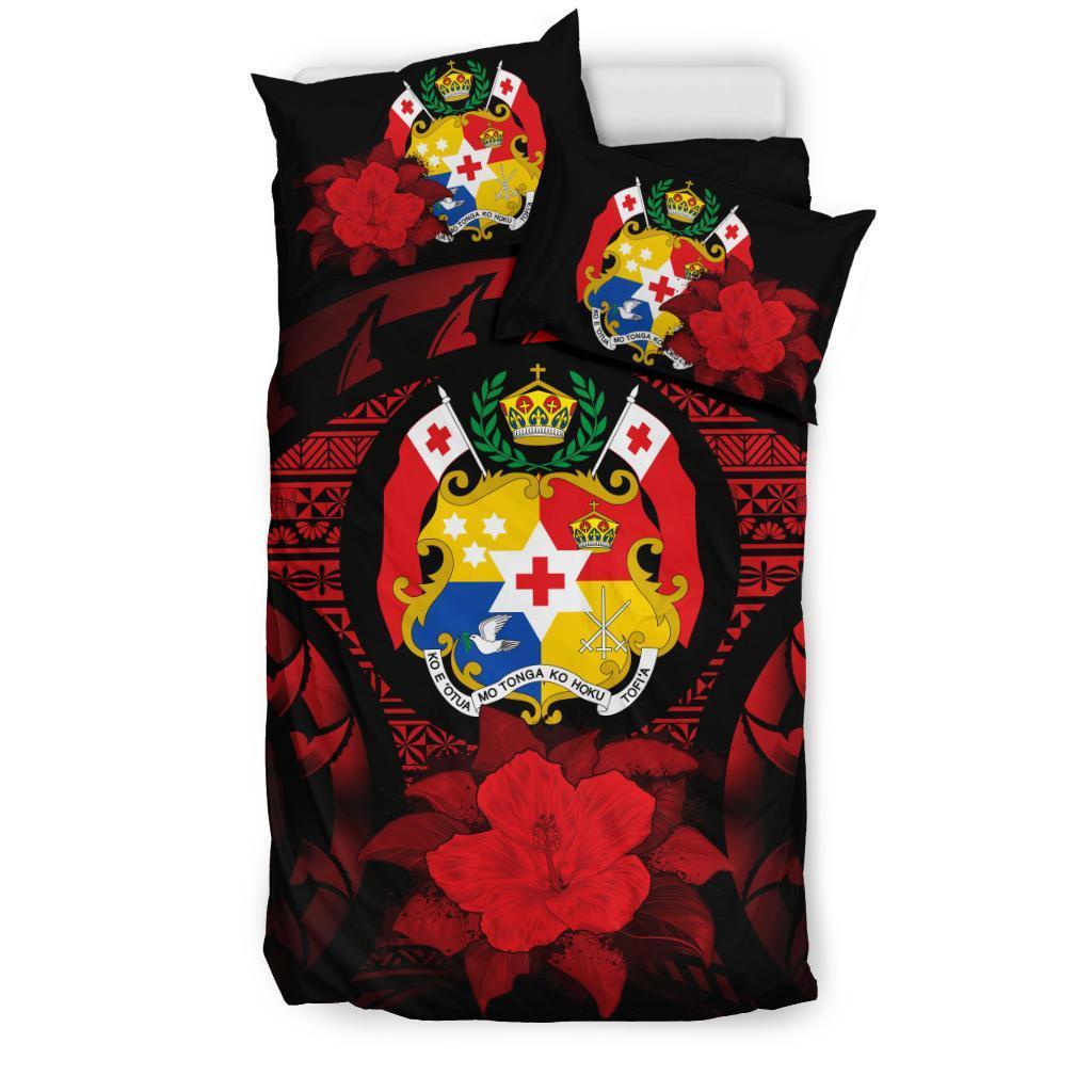 Tonga Red Hibiscus Bedding Set - Vibe Hoodie Shop