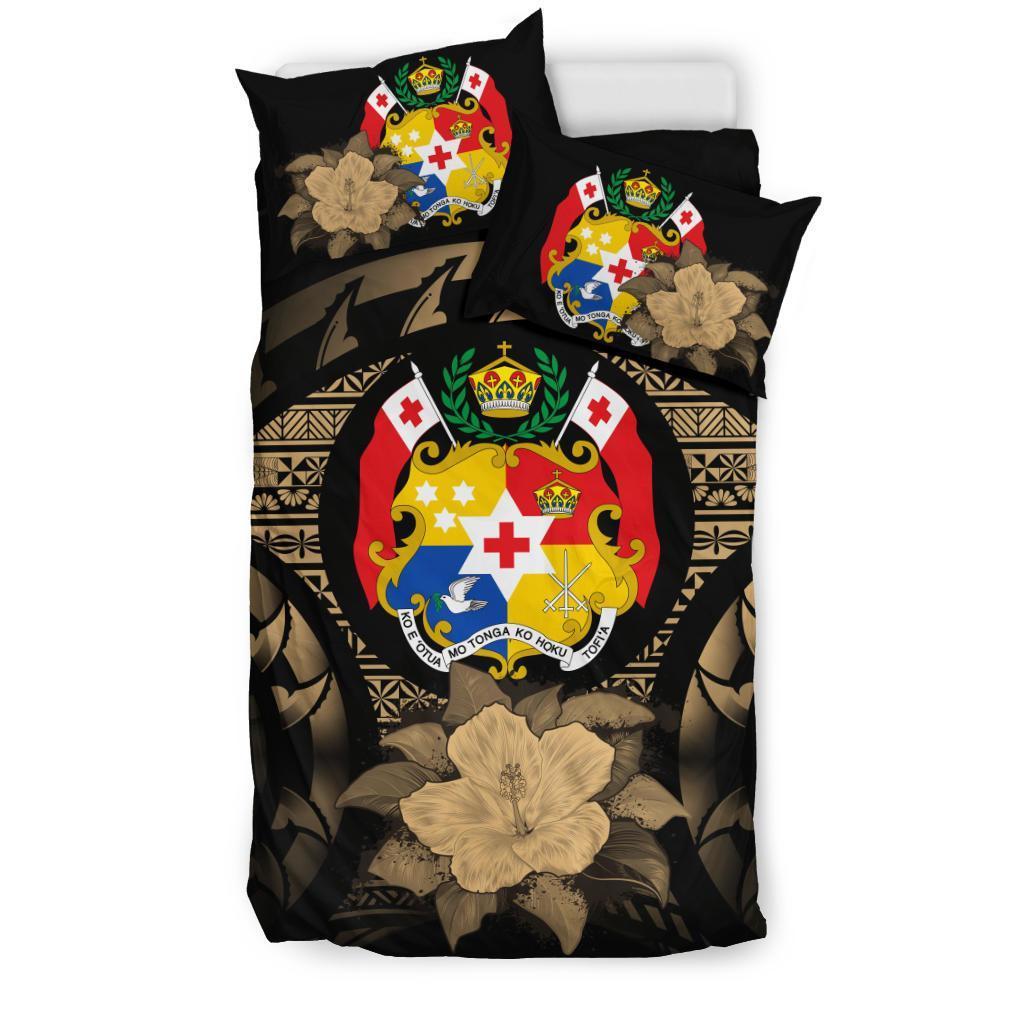 Tonga Brown Hibiscus Bedding Set - Vibe Hoodie Shop