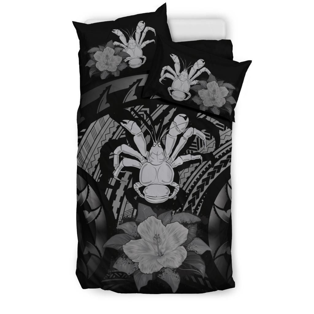 Niue Gray Hibiscus Bedding Set - Vibe Hoodie Shop