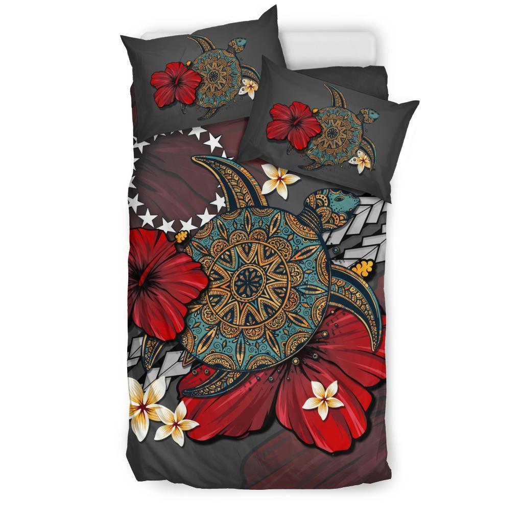 Cook Islands Bedding Set - Gray Turtle Tribal - Vibe Hoodie Shop