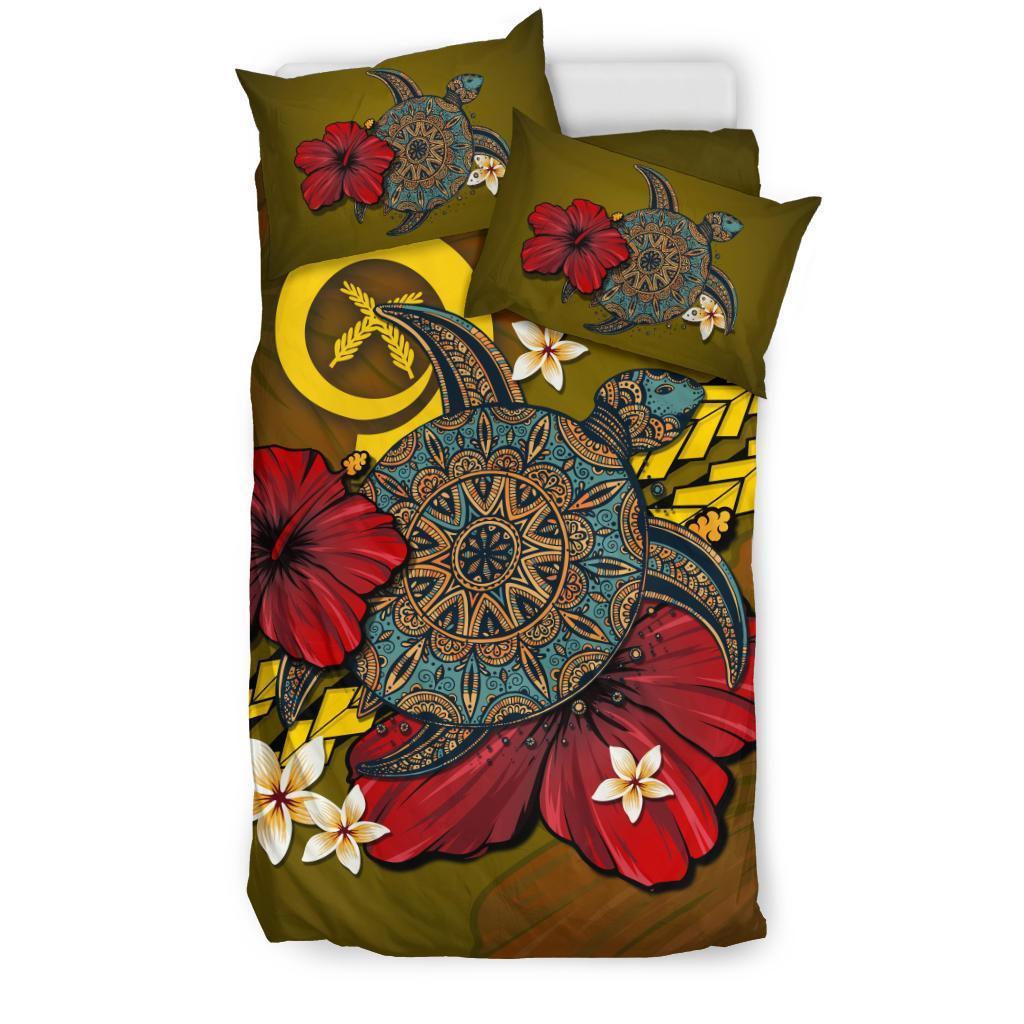 Vanuatu Bedding Set - Yellow Turtle Tribal - Vibe Hoodie Shop