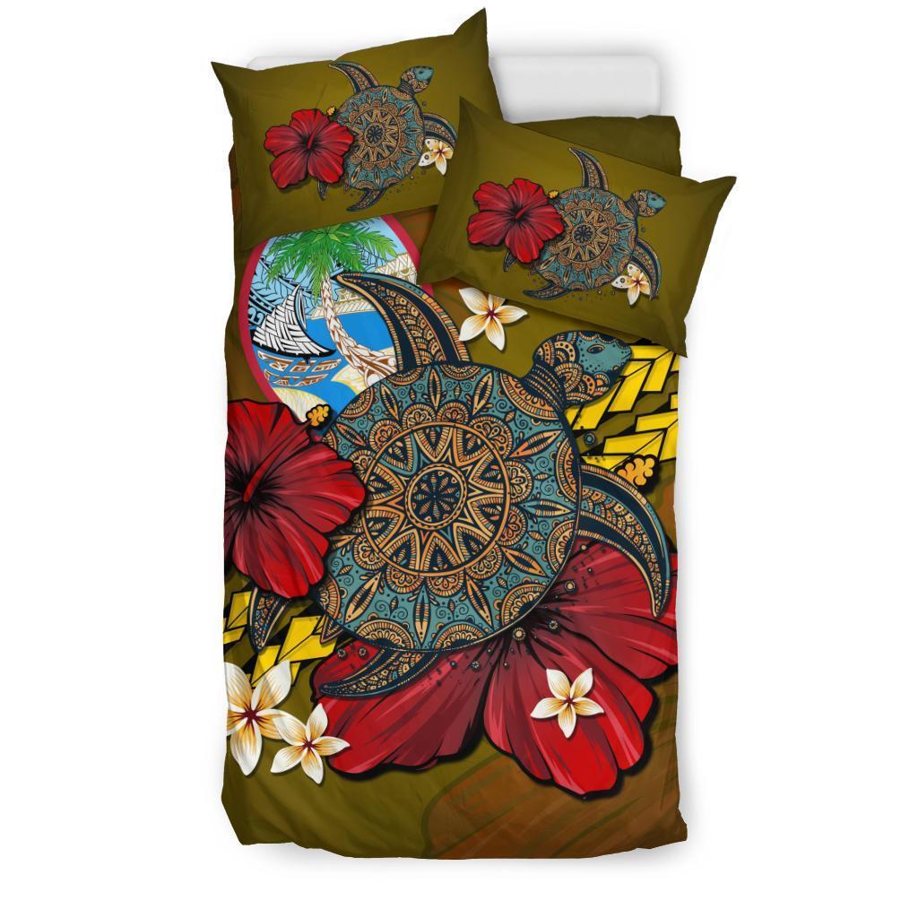 Guam Bedding Set - Yellow Turtle Tribal - Vibe Hoodie Shop