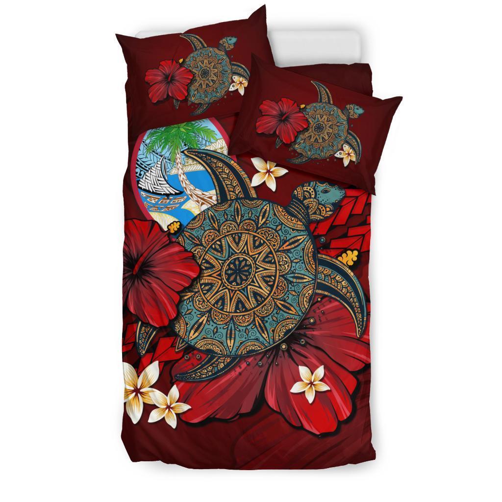 Guam Bedding Set - Red Turtle Tribal - Vibe Hoodie Shop