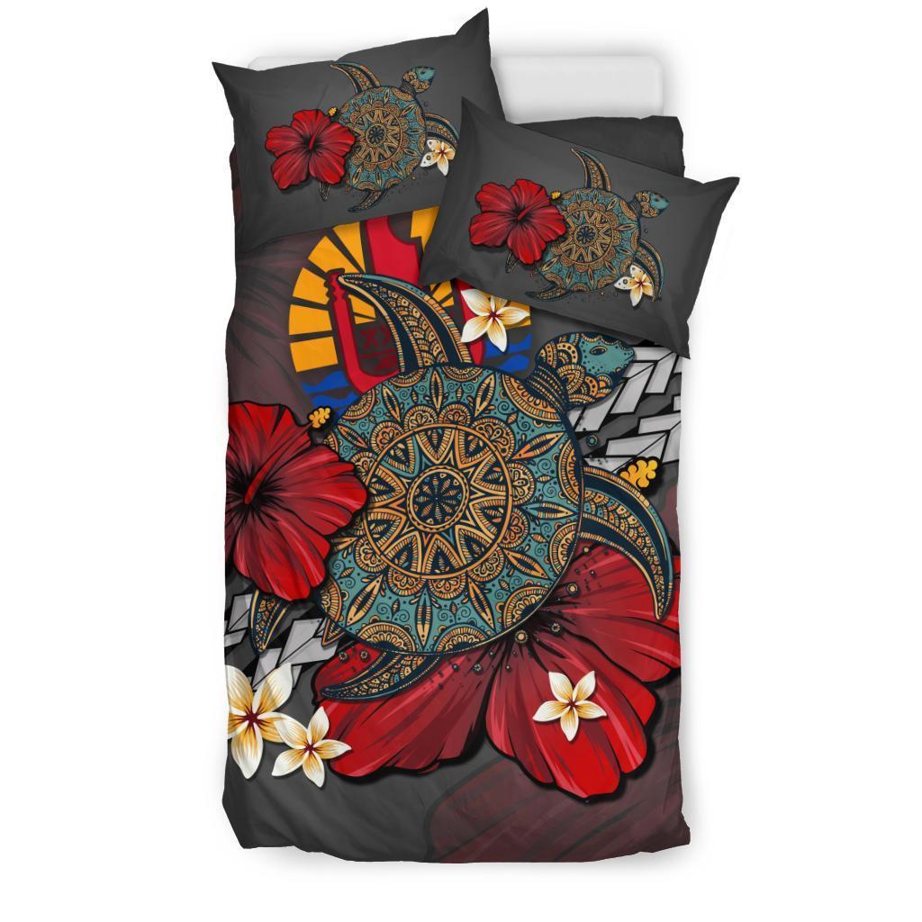 Tahiti Bedding Set - Gray Turtle Tribal - Vibe Hoodie Shop