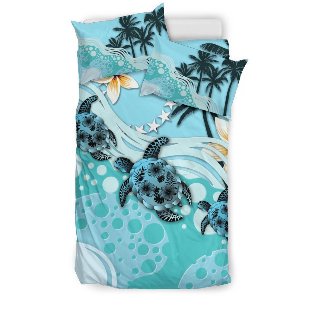 Cook Islands Bedding Set - Blue Turtle Hibiscus - Vibe Hoodie Shop